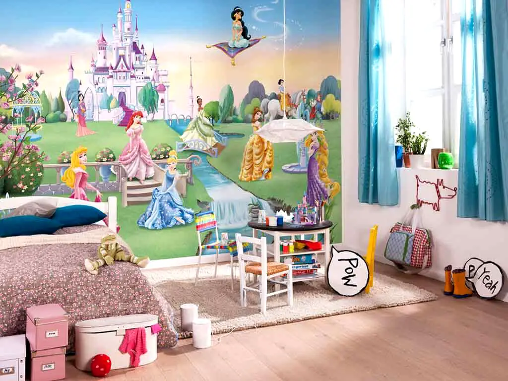 Fototapet Castelul prinţeselor Disney, Komar, pentru copii, multicolor