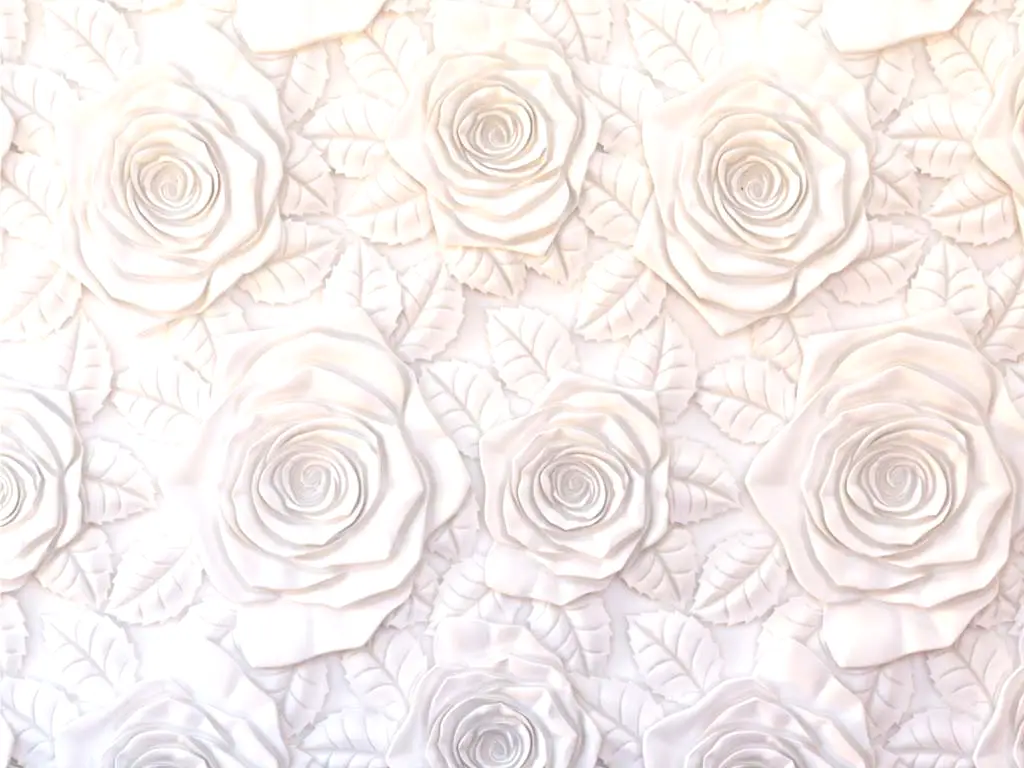 Fototapet 3D Trandafiri, AGDesign, decorațiune florală bej, dimensiuni fototapet 360x270 cm