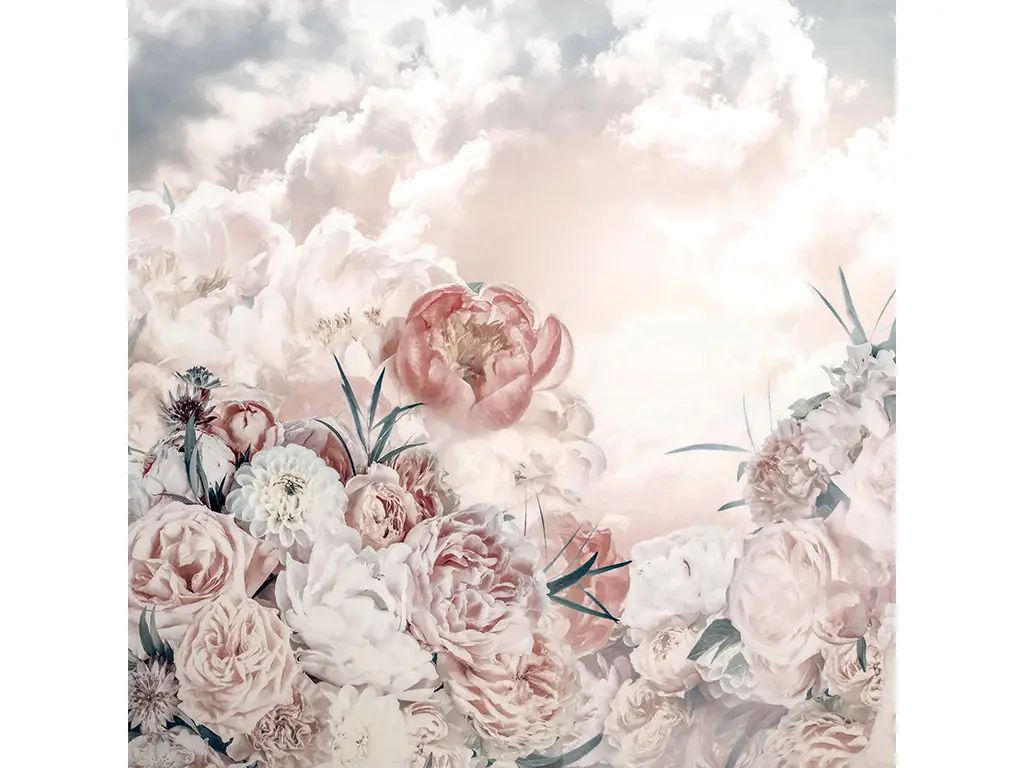 Fototapet floral Blossom Clouds, Komar, nuanţe pastel, 250x250 cm