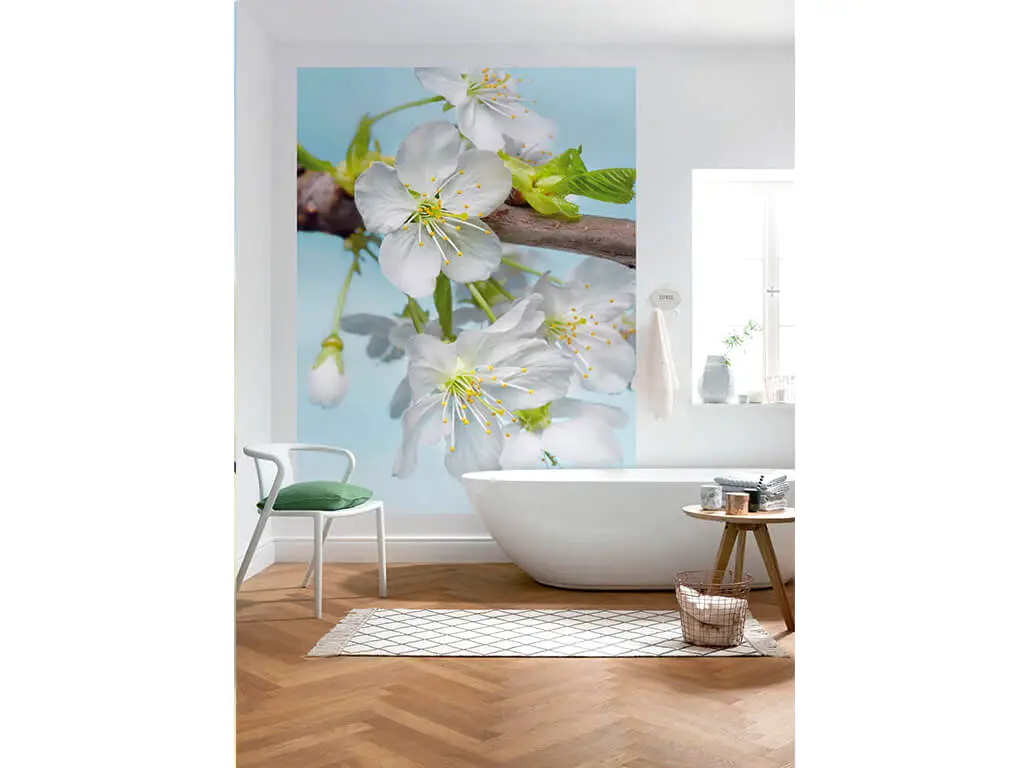 Fototapet flori albe Blossom, Komar, model floral, dimensiune fototapet 184x248 cm