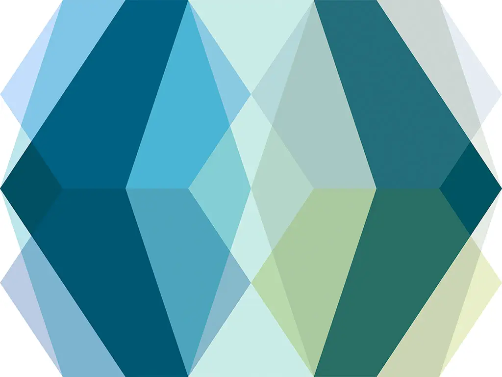 Fototapet Gem Stone Kite, Komar, model geometric, albastru, 400x250 cm
