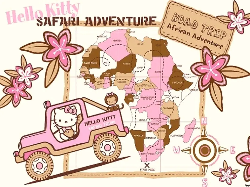 Fototapet Hello Kitty Safari Adventure