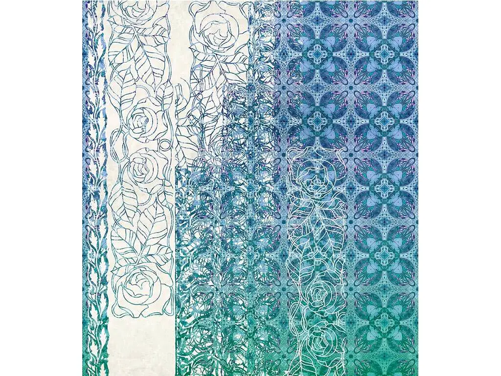 Fototapet Art Nouveau Bleu, Komar, albastru, 250x280 cm