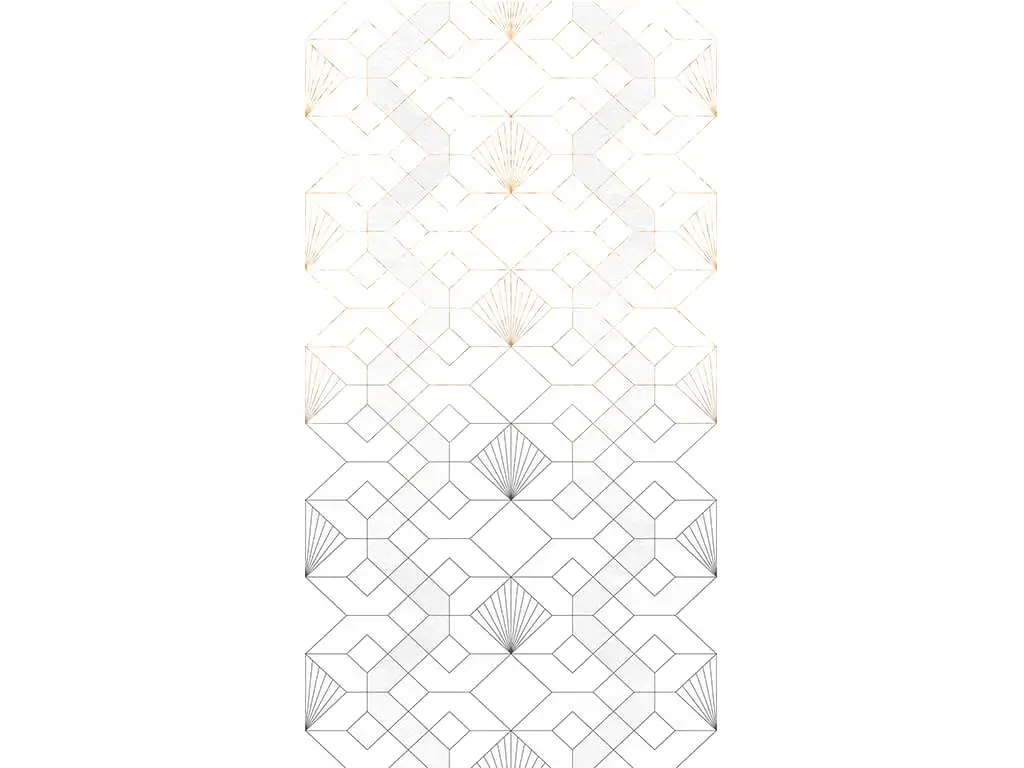 Fototapet Coquilles Blanches, Komar, model geometric gri, 150x280 cm