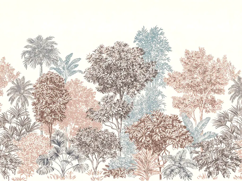 Fototapet Painted Trees, Komar, print digital, 400x280 cm