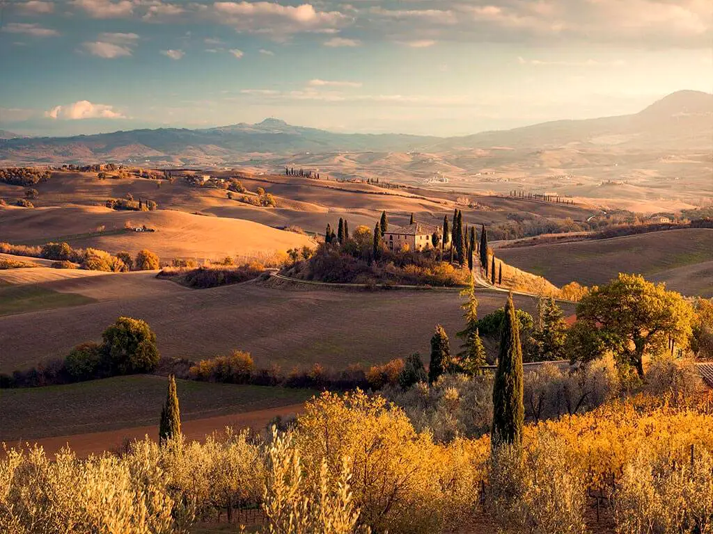 Fototapet peisaj Toscana Gold, Komar, maro, 400x250 cm
