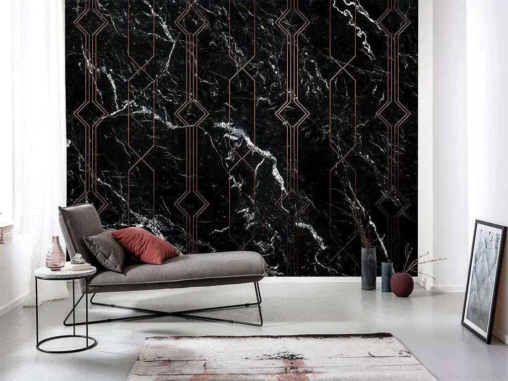 Fototapet Marble Black, Komar, marmură neagră, 400x250 cm