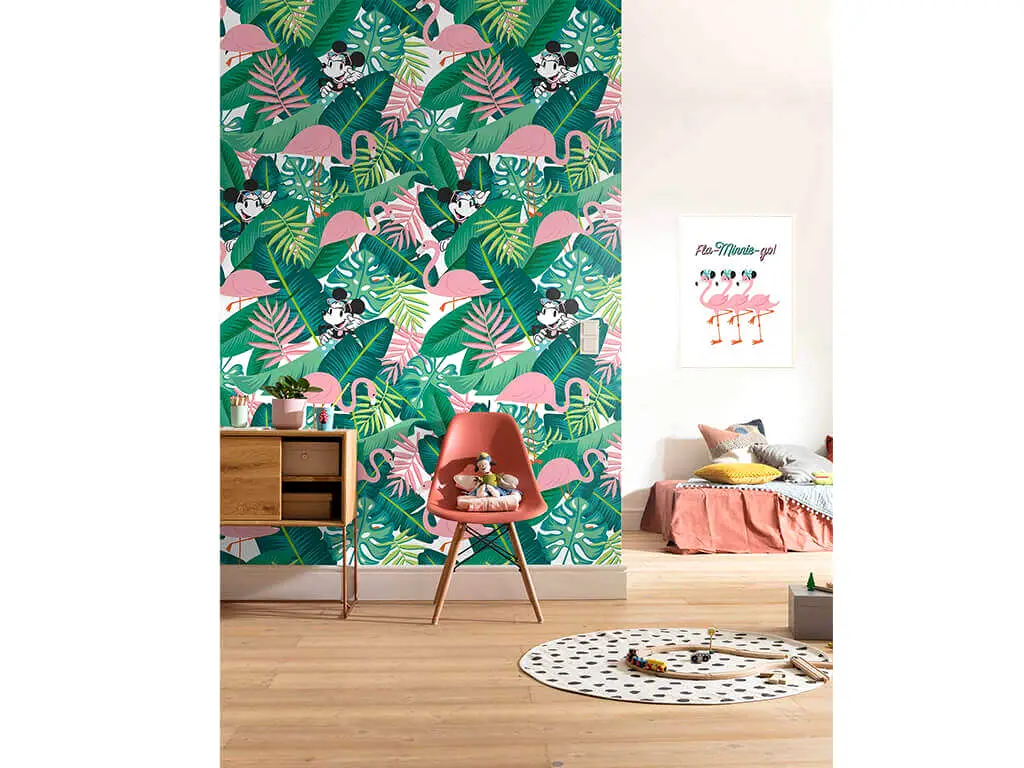 Fototapet camera copii Minnie Tropical, Komar, verde - 200x280 cm