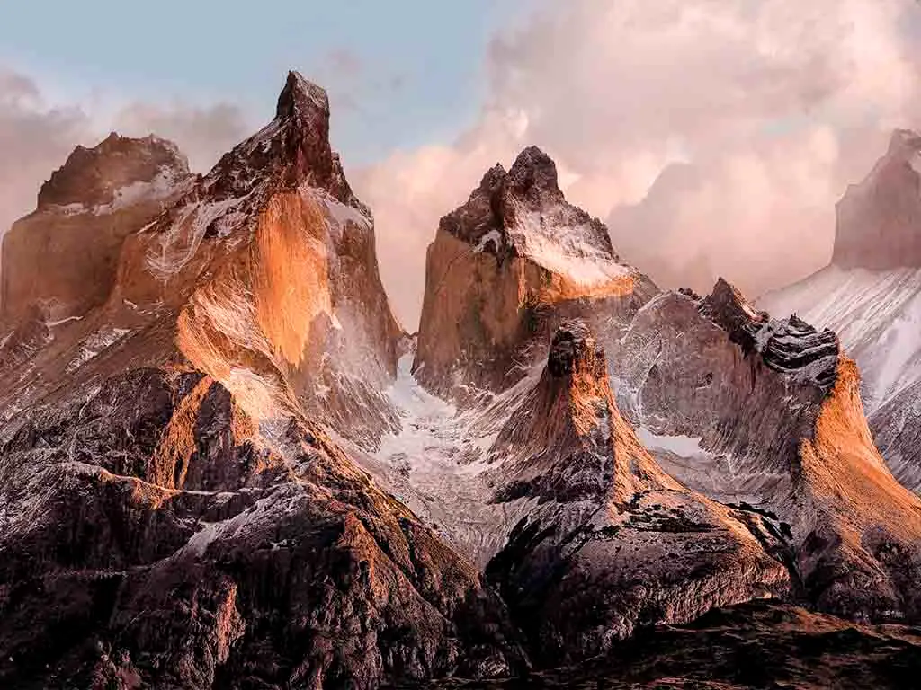 Fototapet peisaj Munţi Torres del Paine, Komar, maro, 254x184 cm
