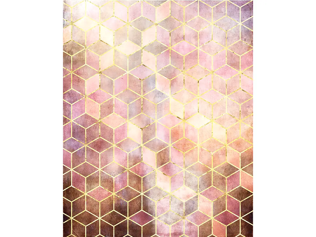 Fototapet Mosaik Rossa, Komar, model geometric roz, 200x250 cm