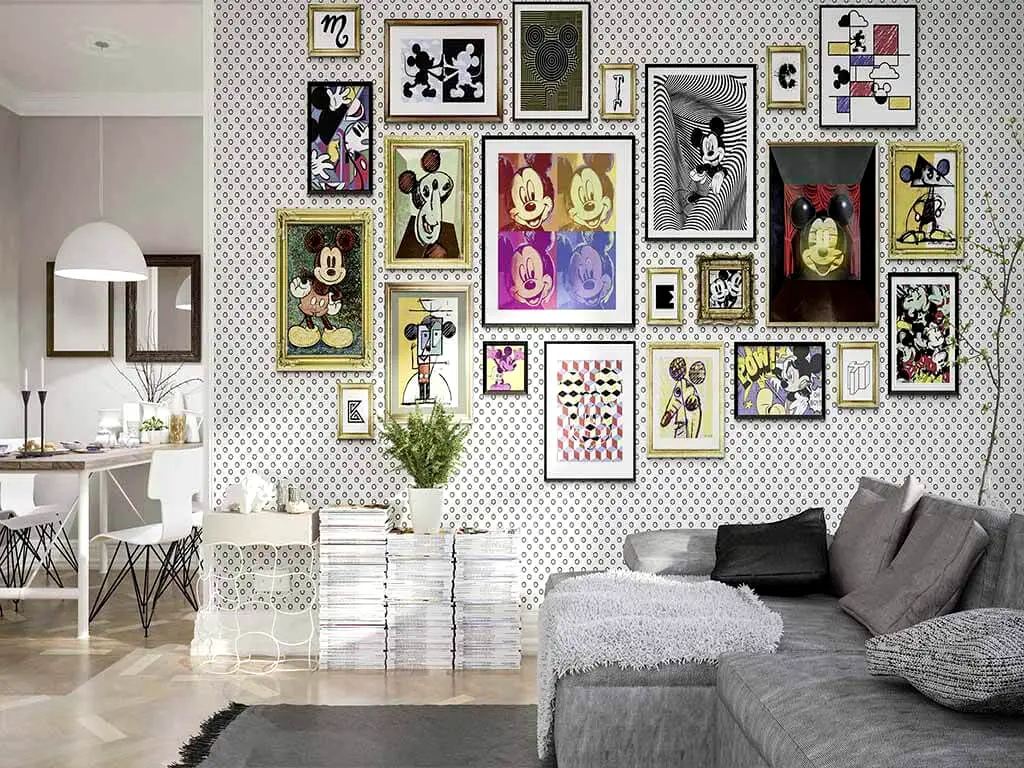 Fototapet vlies Mickey Mouse Art Collection, Komar, fototapet multicolor, dimensiuni 400x250 cm