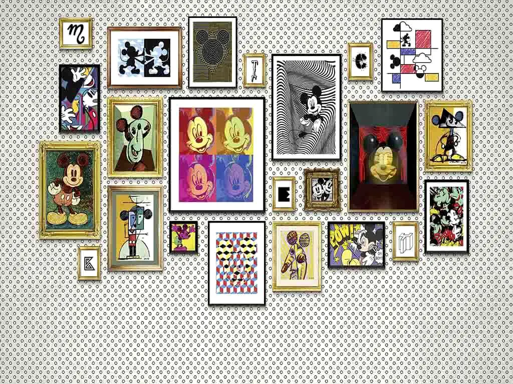 Fototapet vlies Mickey Mouse Art Collection, Komar, fototapet multicolor, dimensiuni 400x250 cm