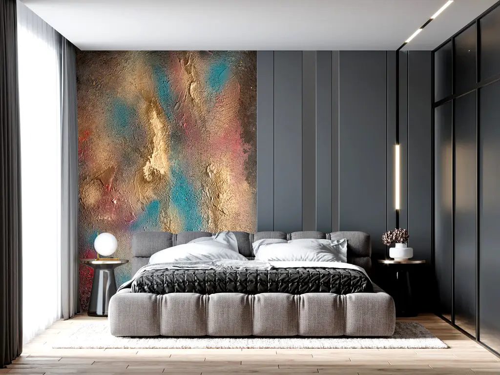 Fototapet imitaţie decorativă colorată Happiness, decor perete living, dormitor, hol, spaţii comerciale, 184x254 cm