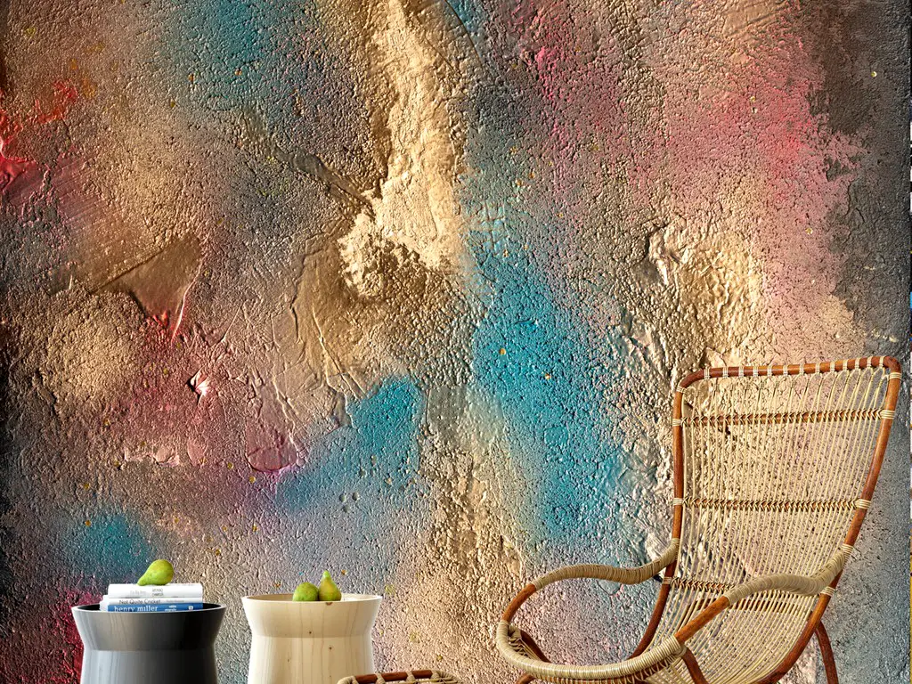 Fototapet imitaţie decorativă colorată Happiness, decor perete living, dormitor, hol, spaţii comerciale, 184x254 cm