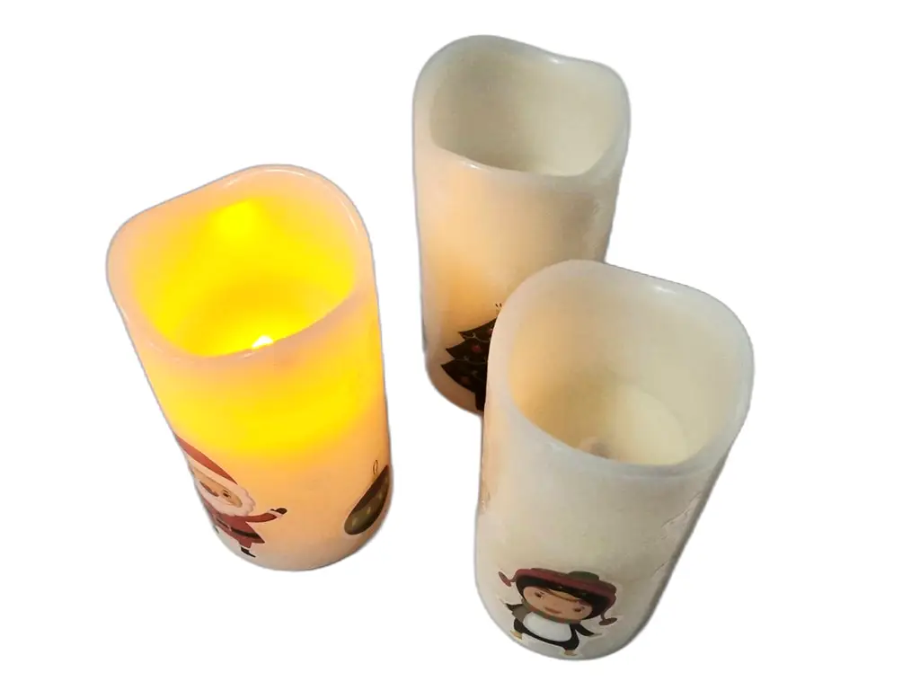 Lumânare LED personajele Crăciunului, decoraţiune de Crăciun