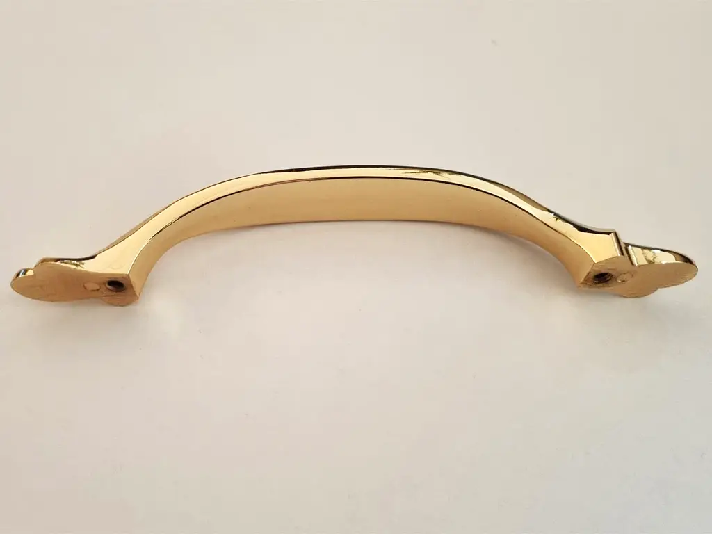 Mâner mobilă metalic, model clasic maro cu auriu, 128 mm distanţa dintre punctele de prindere
