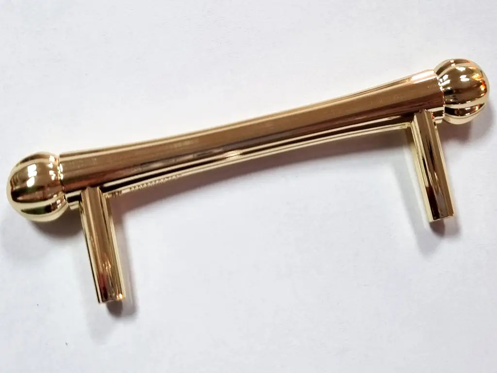 Mâner mobilă metalic, auriu lucios, 96 mm distanţa dintre punctele de prindere