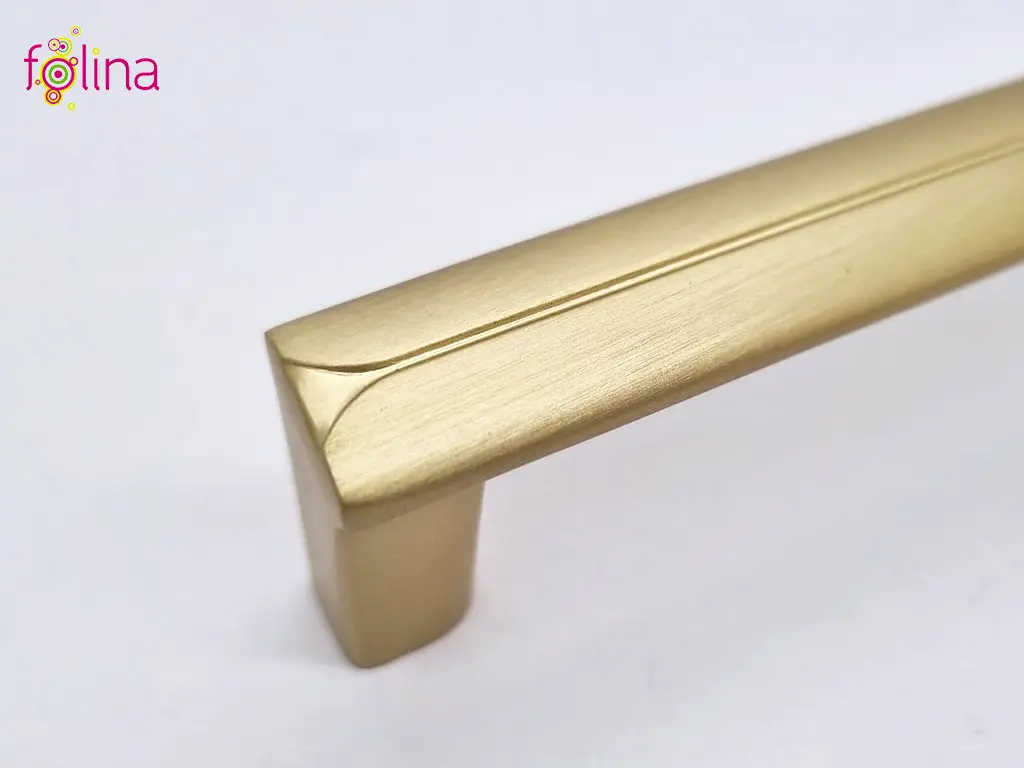 Mâner mobilă metalic, auriu mat, 128 mm distanţa dintre punctele de fixare