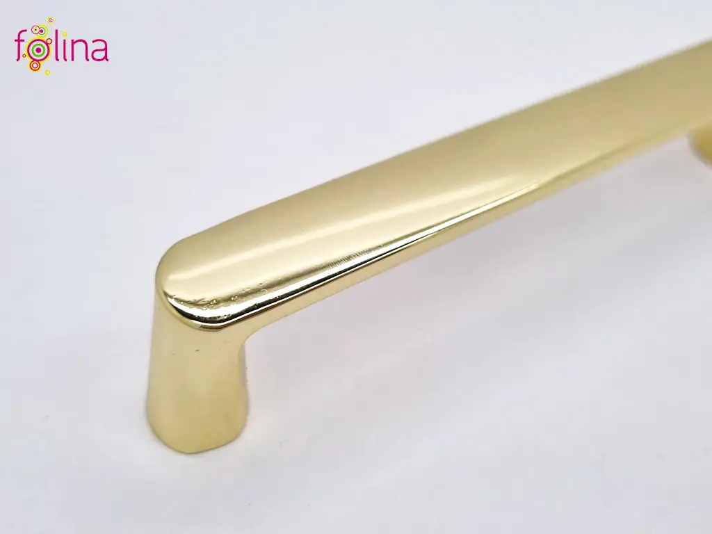 Mâner mobilă metalic, auriu lucios, 128 mm distanţa dintre punctele de fixare