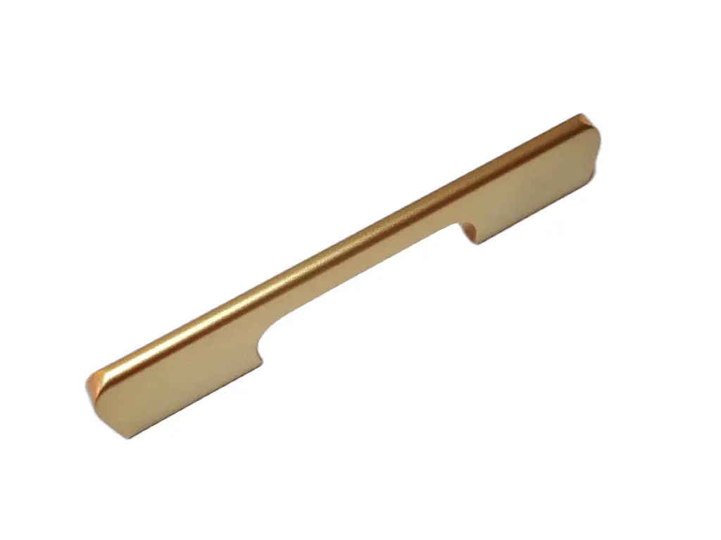 Mâner mobilă metalic auriu mat, Folina 01, 128 mm distanţa dintre punctele de prindere