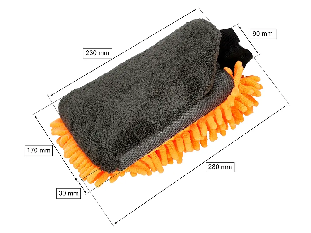 Mănușă microfibră tip șenilă, Large Size, folosită la spălare auto, model LUM23