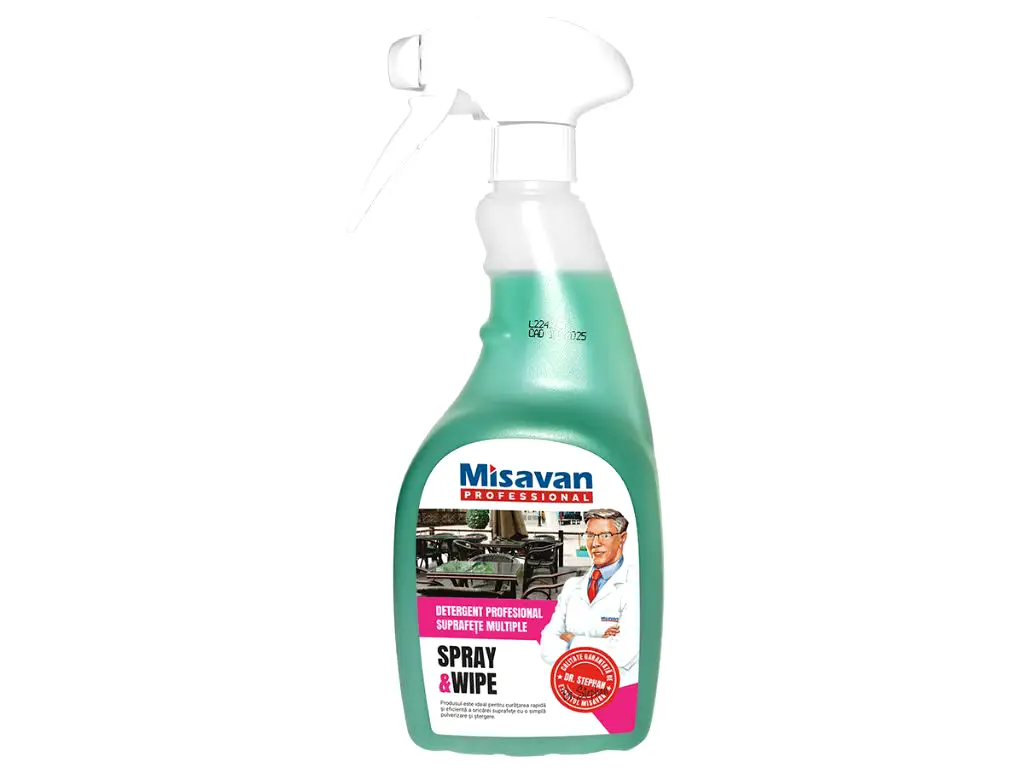 Misavan Dr. Stephan Spray & Wipe 750ml – Detergent profesional universal cu pulverizator pentru suprafațe multiple