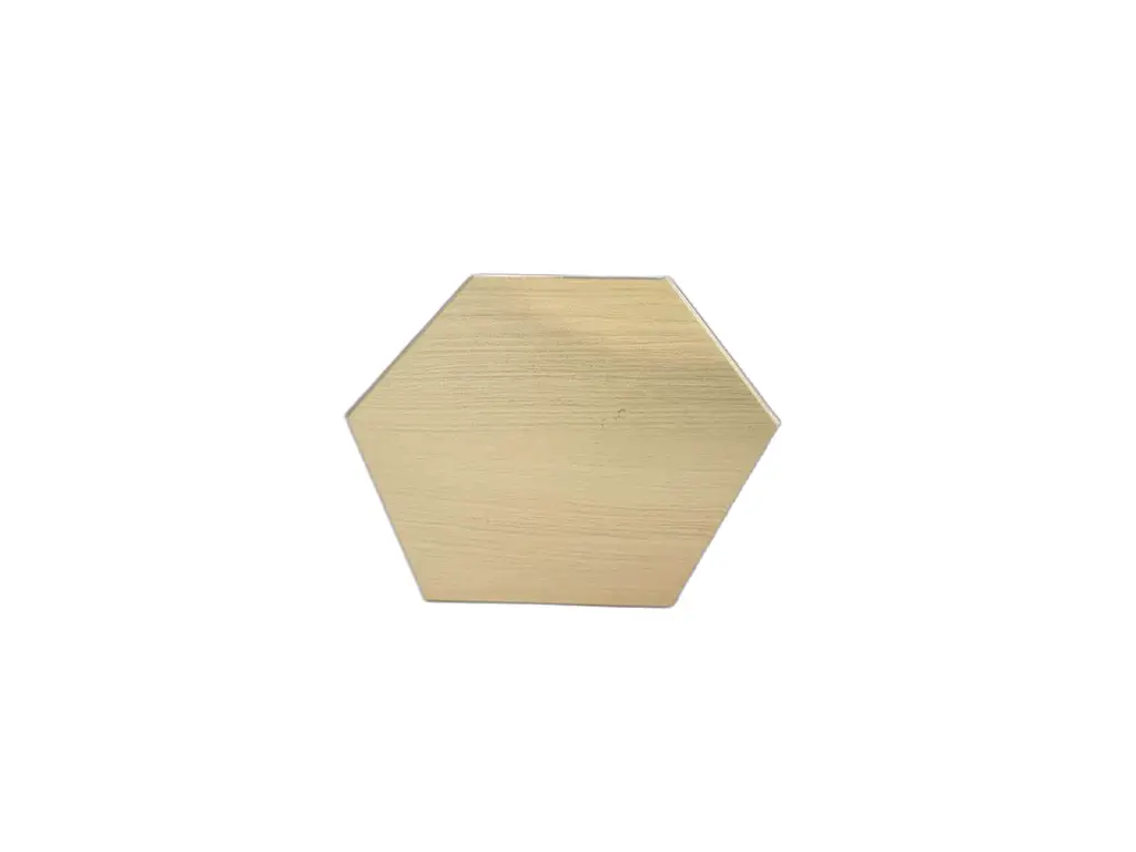 Set 10 stickere oglindă Hexagon, decoraţiune perete din oglindă acrilică aurie