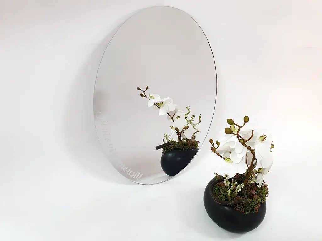 Oglindă decorativă Zi frumoasă, Folina, oglindă acrilică, ovală
