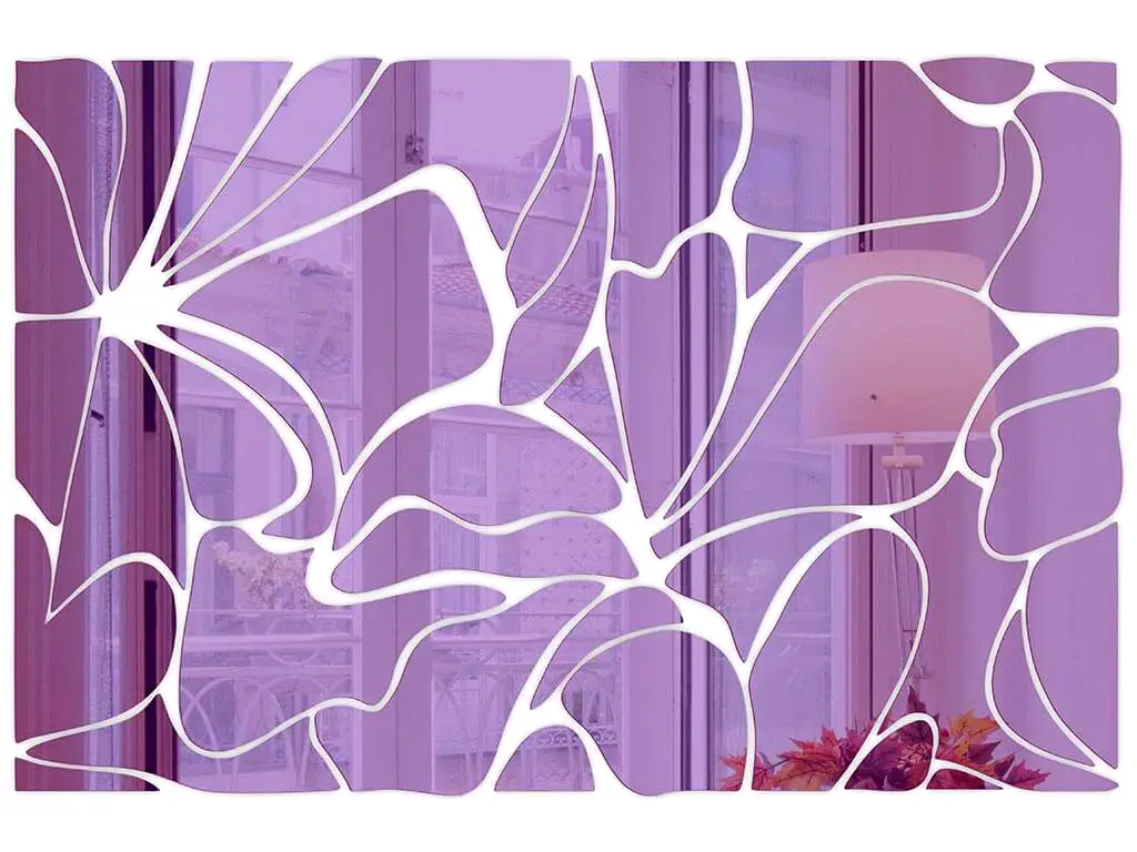 Oglindă decorativă Zora, Folina, culoare mov, dimensiune oglindă 120x80 cm