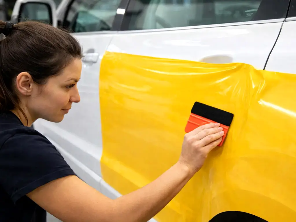 Autocolant Oracal 651 Galben Lucios (019 Signal Yellow) – Folie Adezivă Exterior, 126 cm