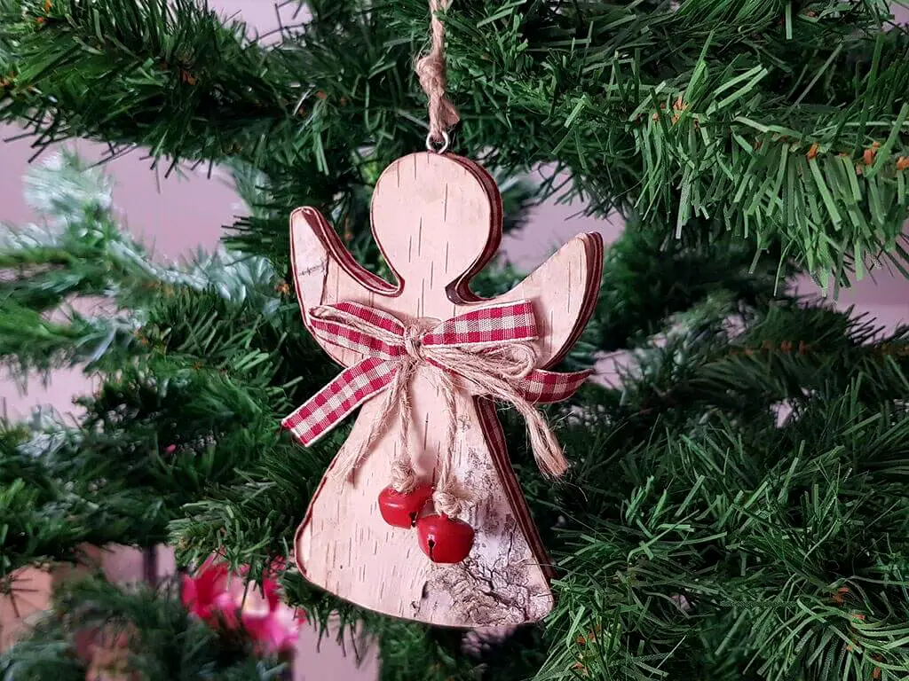 Ornament din lemn Rustik îngeraş