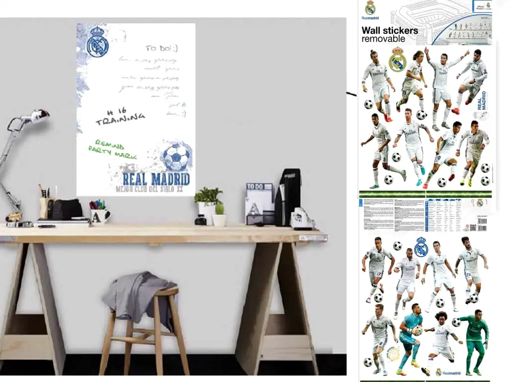 Pachet promo Real Madrid - sticker fotbalişti şi whiteboard