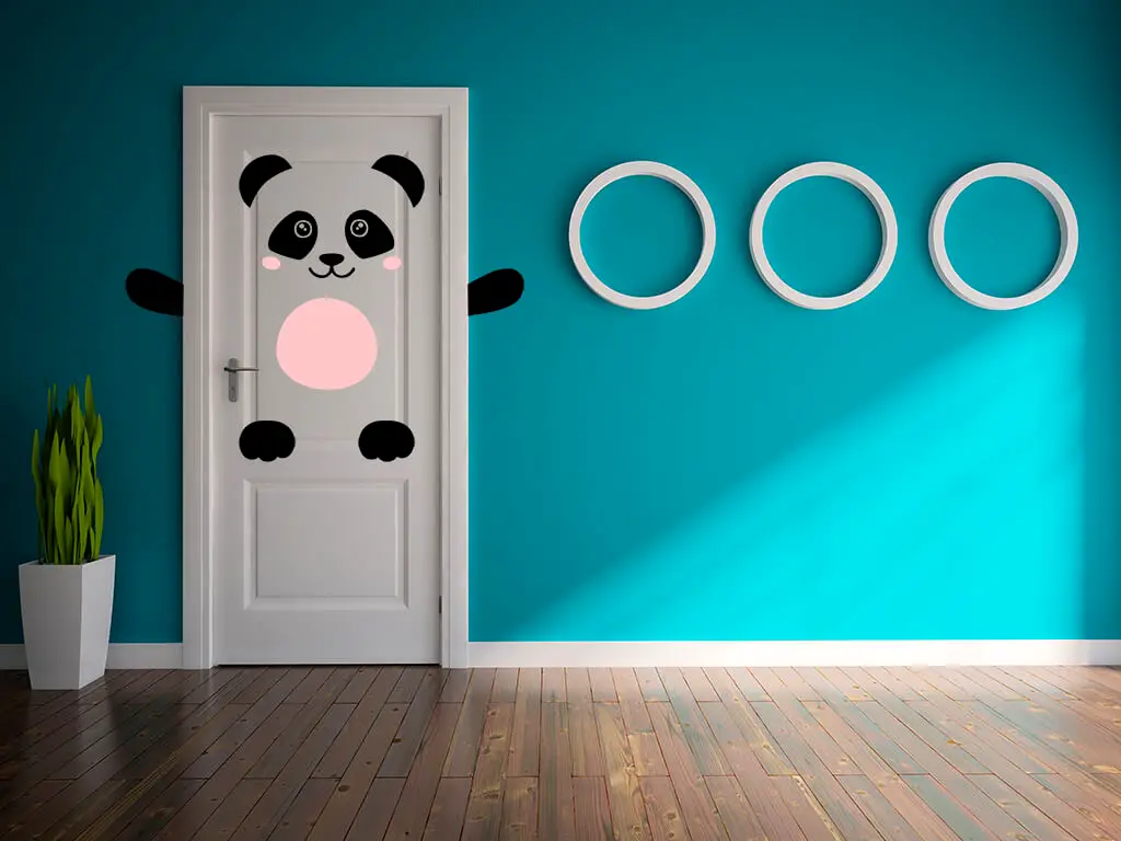 Sticker ușă Panda