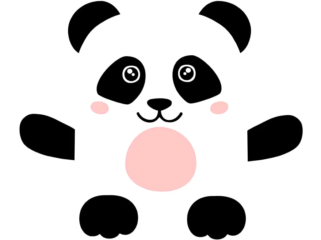 Sticker ușă Panda