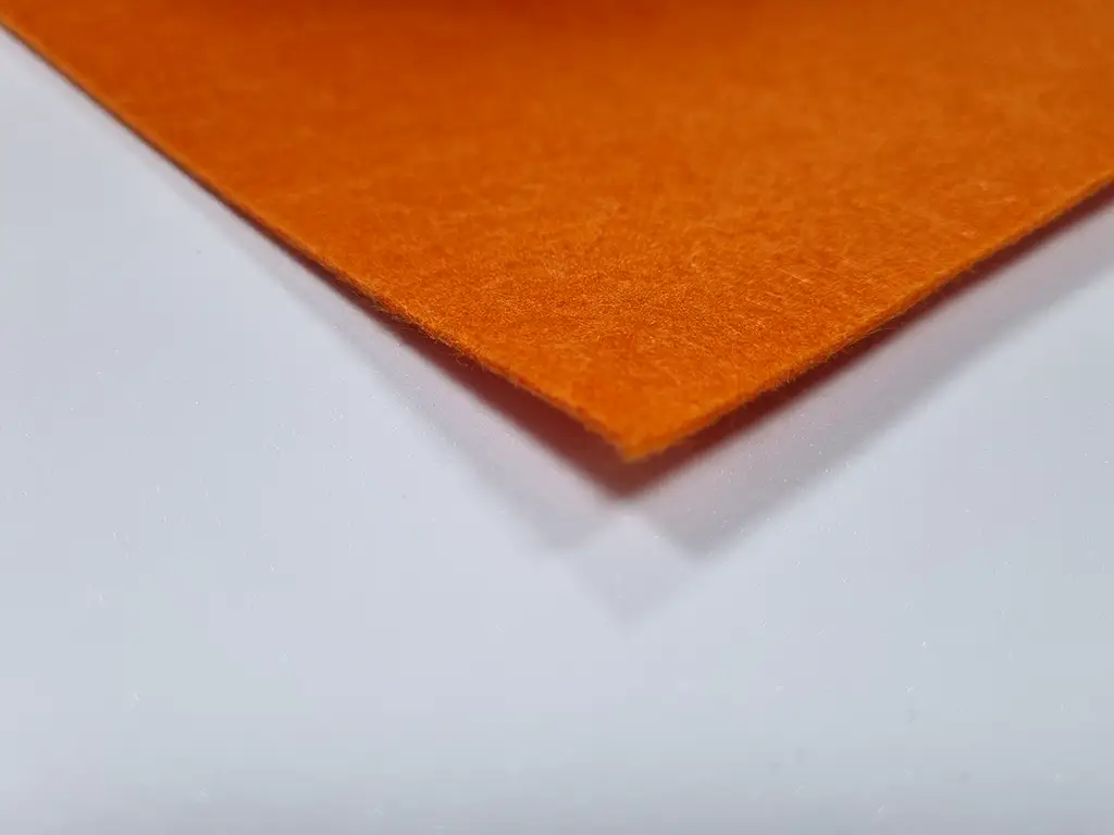 Fetru la metru, pâslă portocalie cu grosime de 2 mm, 100 cm lățime