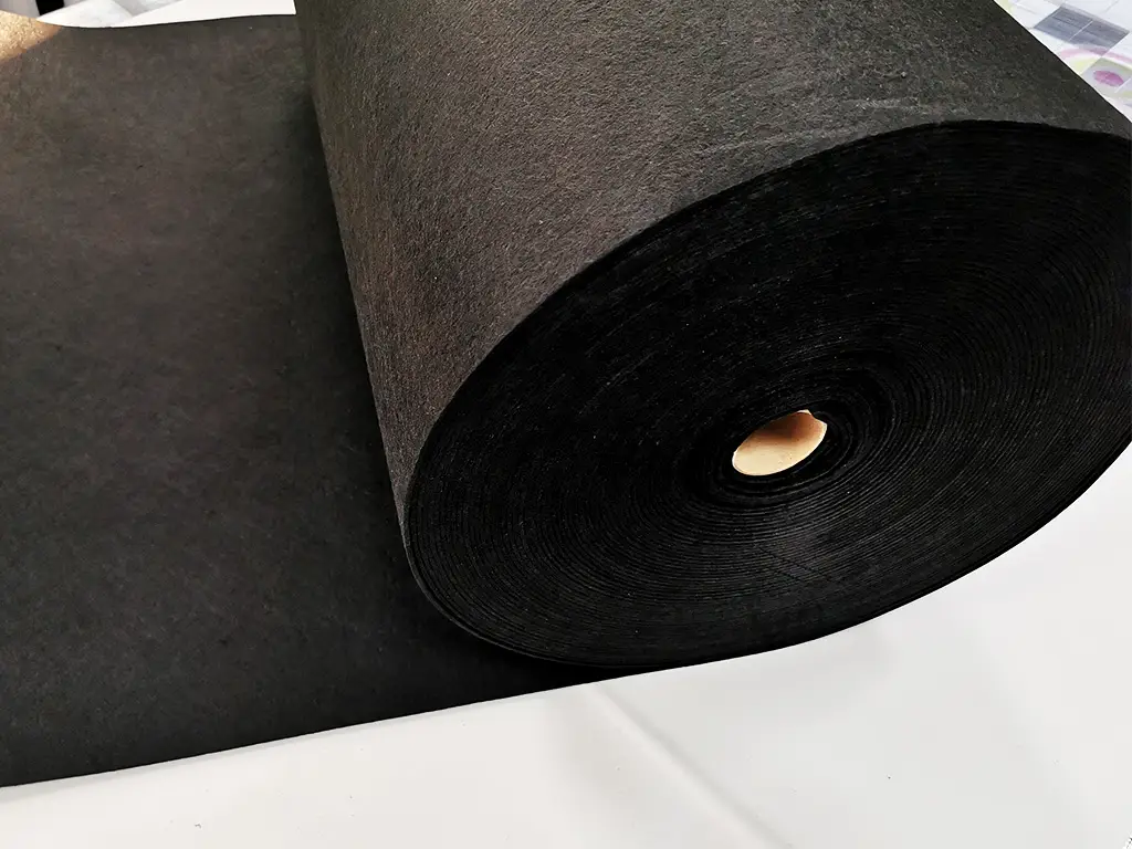 Fetru la metru, pâslă neagră cu grosime de 3 mm, 100x200 cm