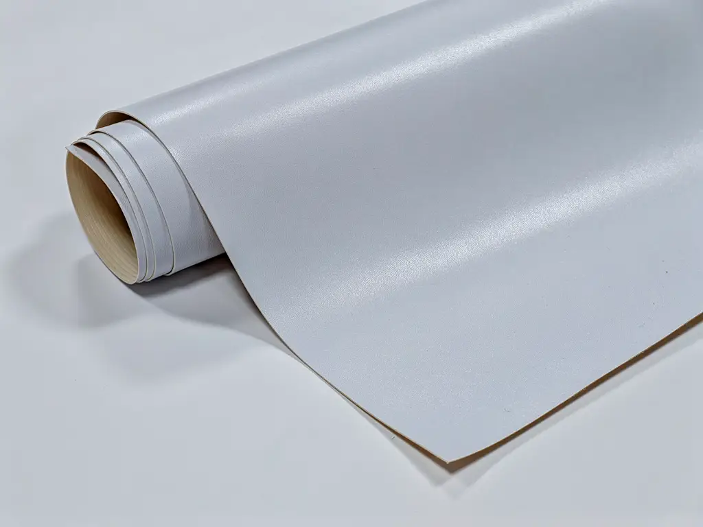 Piele artificială albă cu aspect natural, moale, fără adeziv, lățime 140 cm