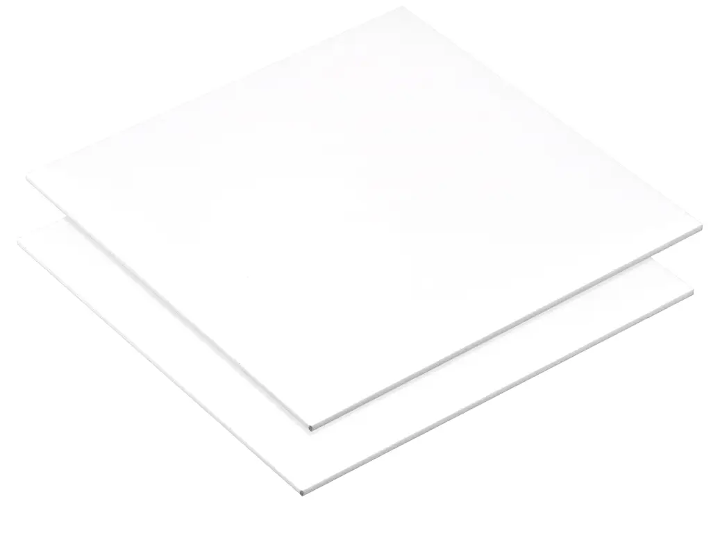 Placă din acril alb lucios, plexiglas de 3mm grosime, 100x100 cm