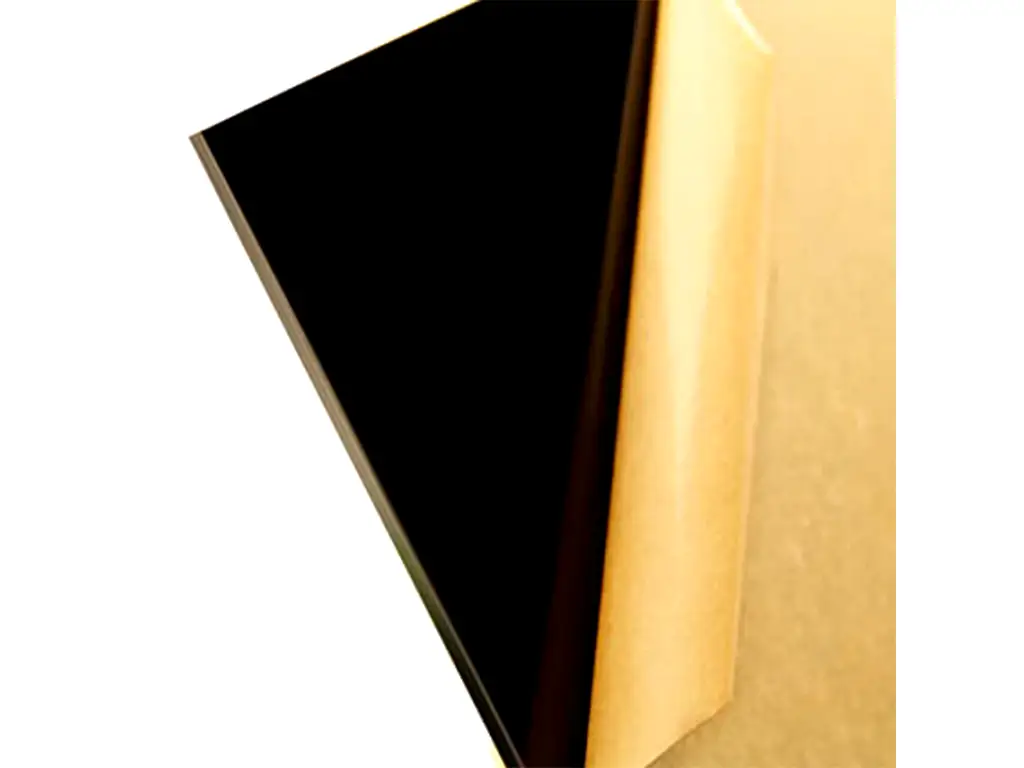 Placă din acril negru lucios, plexiglas de 3mm grosime, 20x20 cm