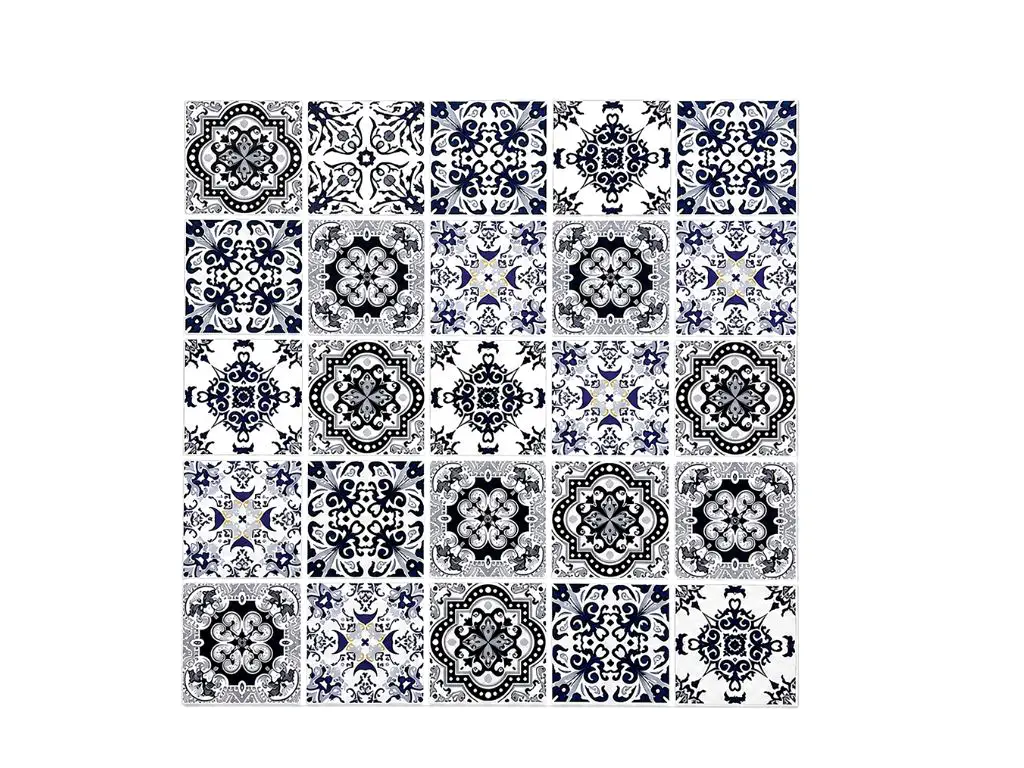 Set 10 stickere faianţă, plăci autoadezive 3D Smart Tiles Selena gri, 25x25 cm