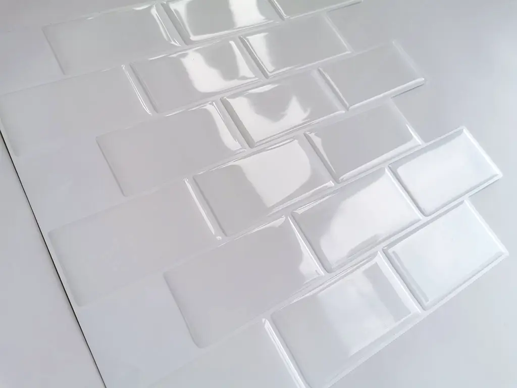 Faianţă autoadezivă 3D Smart Tiles, Folina, cărămidă albă - set 10 bucăţi