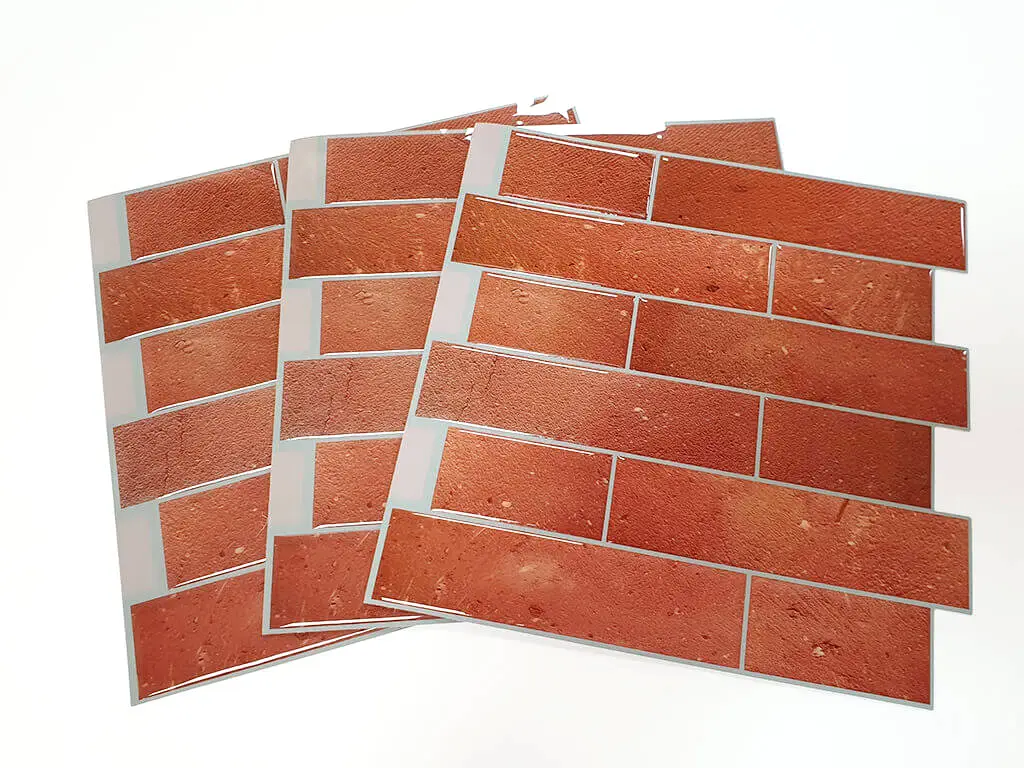 Faianţă autoadezivă 3D Smart Tiles, Folina, cărămidă maro - set 10 bucăţi