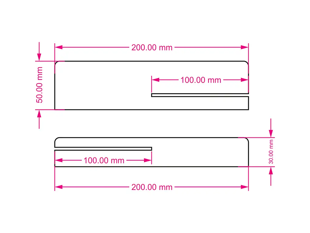 Plăcuță pentru birou, model din acril transparent cu text personalizat, 20x5 cm