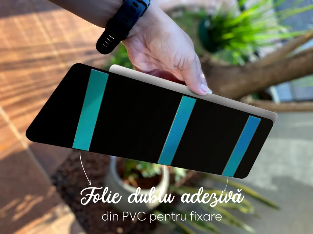 Plăcuță personalizată modernă cu print UV pentru birouri, spații comerciale, firme și instituții