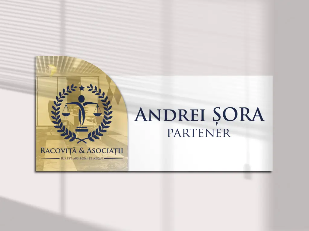 Plăcuță personalizată elegantă cu oglindă acrilică și print UV pentru firme, spații comerciale, birouri sau instituții