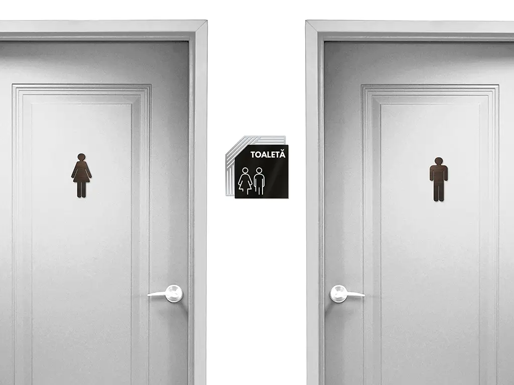 Plăcuță personalizată cu print UV ideală pentru firme, birouri, unități de cazare sau instituții