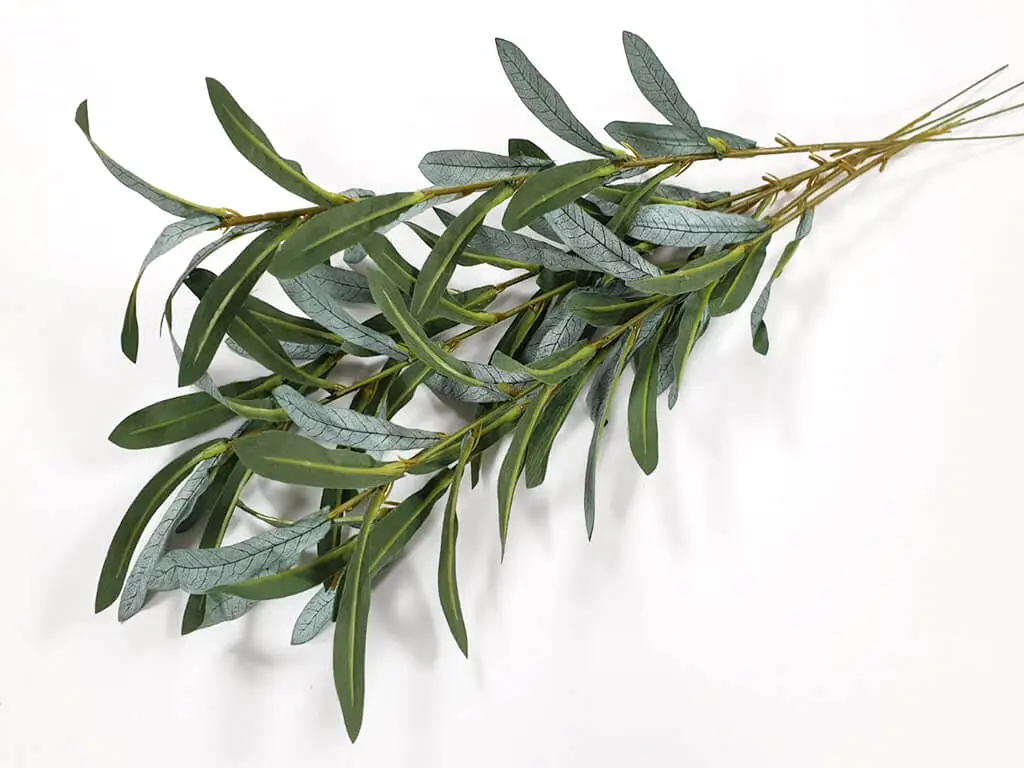 Plantă artificială Crengi cu frunze verzi, 50 cm înălţime