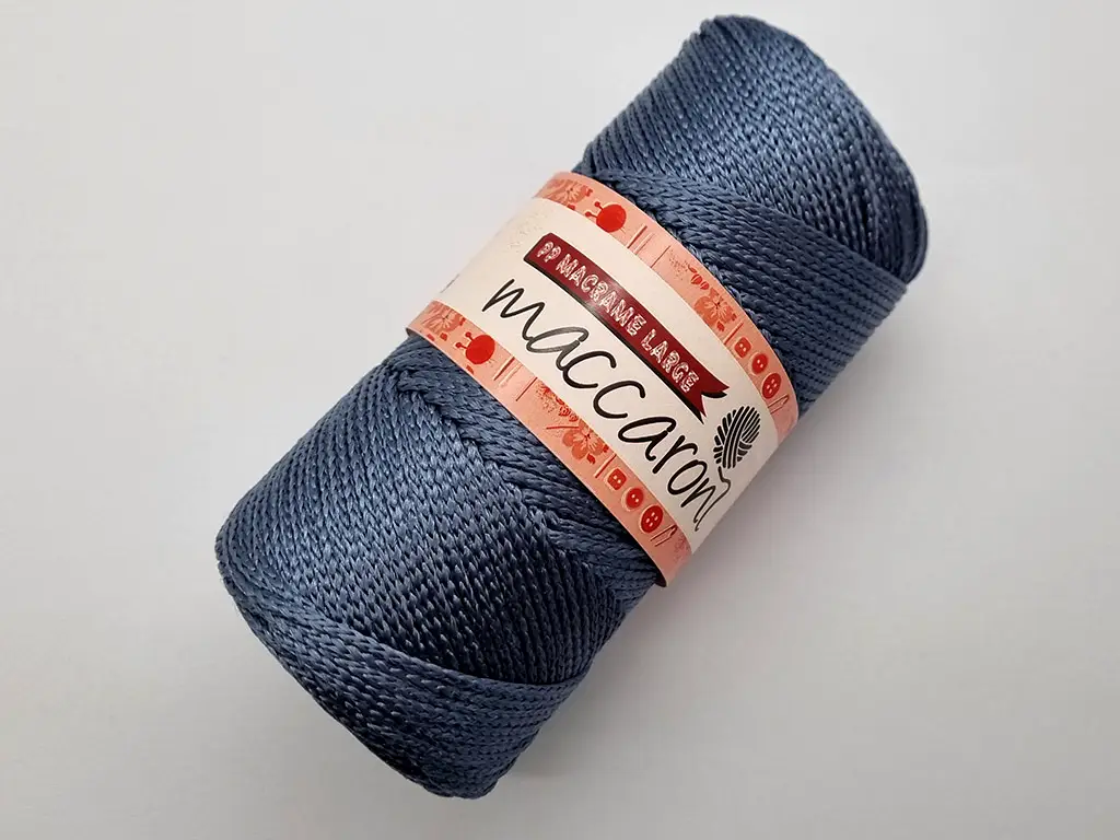 PP Macrame, şnur gri petrol, 2-3 mm grosime