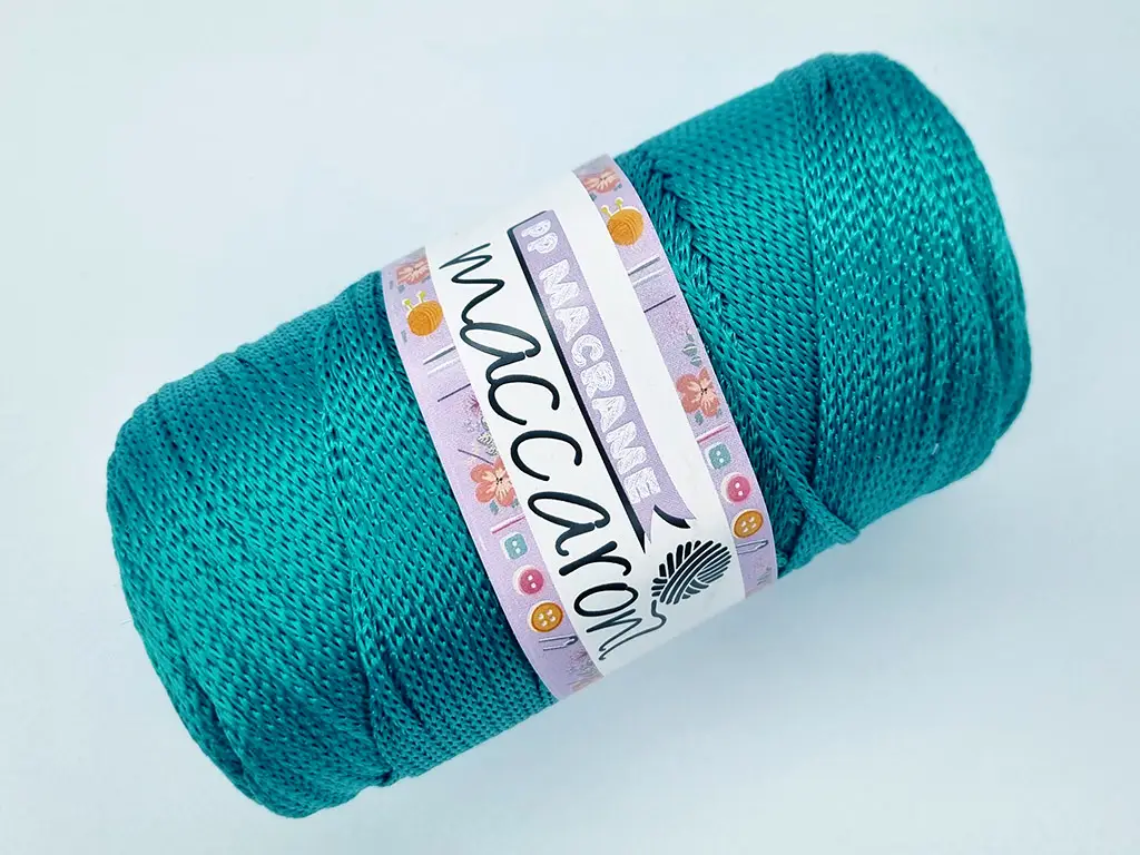 Snur verde, Maccaroni PP Macrame, 2-3 mm grosime