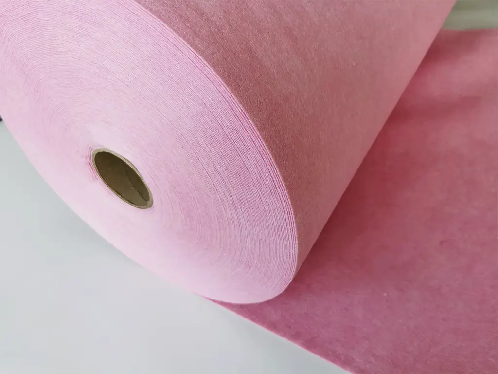 Fetru la metru, pâslă roz cu grosime de 1 mm, cu lățimea de 100cm